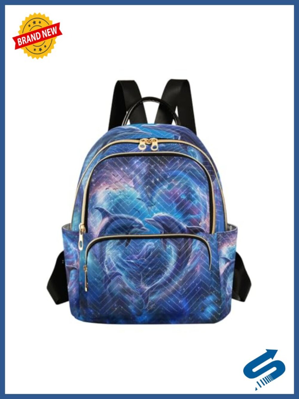 Women's Polyester Backpack Purse Shoulder Bag Multi-Pocket